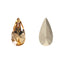 Light Smoked Topaz Teardrop Shape High Quality Glass Pointed Back Fancy Rhinestones WholesaleRhinestone
