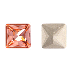 Light Peach Princess Square Shape High Quality Glass Pointed Back Fancy Rhinestones