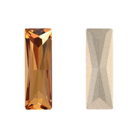 Light Smoked Topaz Princess Baguette Shape High Quality Glass Pointed Back Fancy Rhinestones