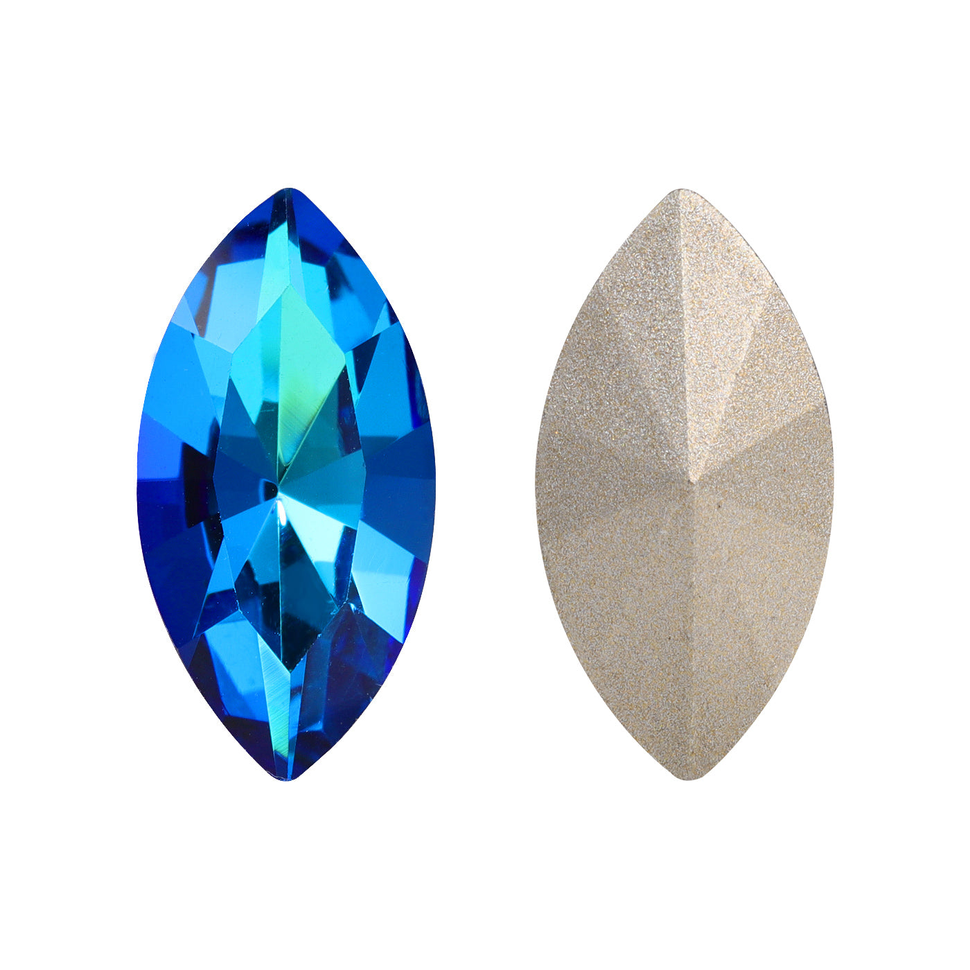 Bermuda Blue Navette Shape High Quality Glass Pointed Back Fancy Rhinestones WholesaleRhinestone Main image