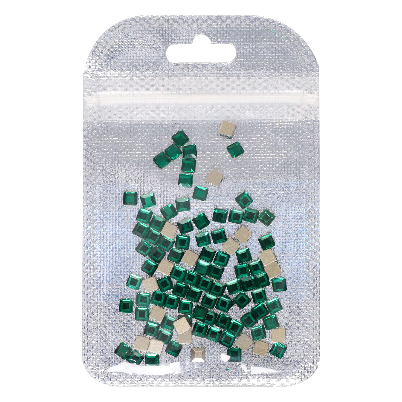 Square Shape Dark Green Flat Back Fancy Rhinestones WholesaleRhinestone