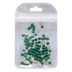 Square Shape Dark Green Flat Back Fancy Rhinestones WholesaleRhinestone
