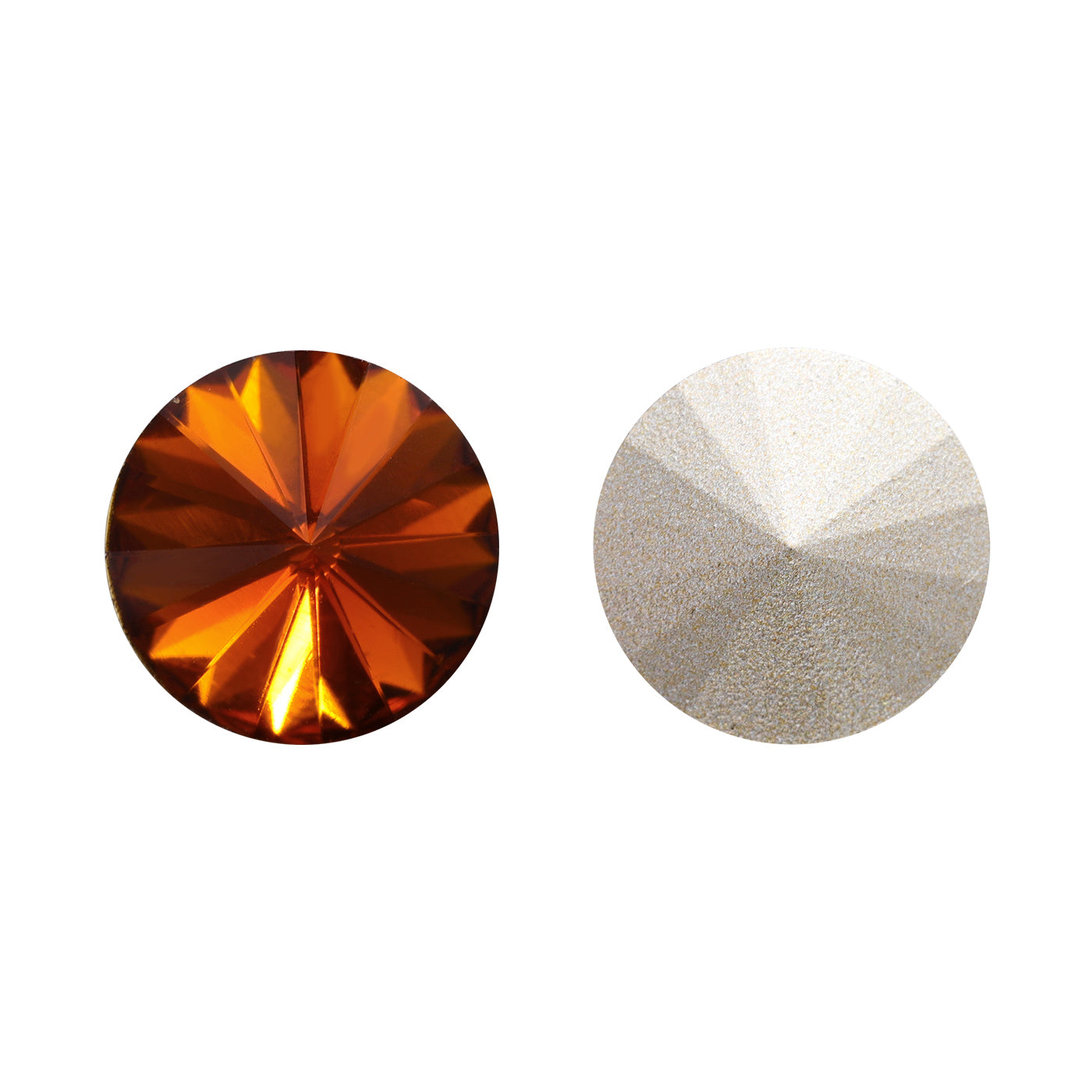 Tangerine Rivoli Shape High Quality Glass Pointed Back Fancy Rhinestones WholesaleRhinestone Main image