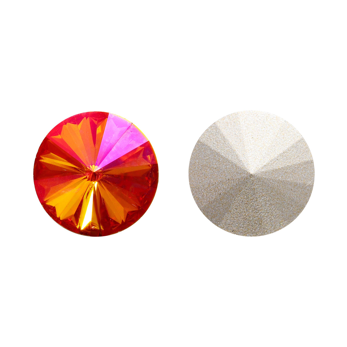 Astral Pink Rivoli Form hochwertiges Glasspitzback -Rücken -Fantasie -Strasssteine