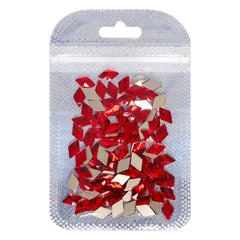 Rhombus Shape Siam Flat Back Fancy Rhinestones WholesaleRhinestone