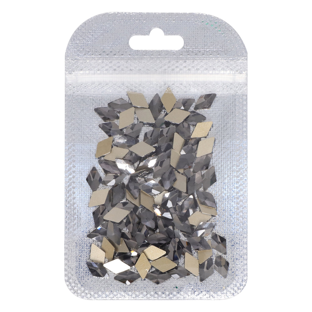 Rhombus Shape Black Diamond Flat Back Fancy Rhinestones WholesaleRhinestone