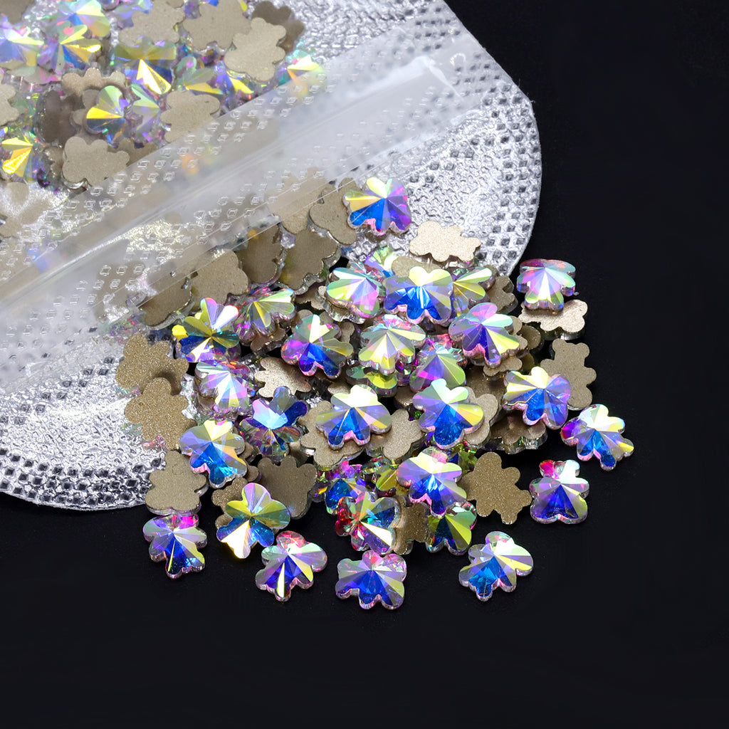 Bear Shape Crystal AB Flat Back Fancy Rhinestones