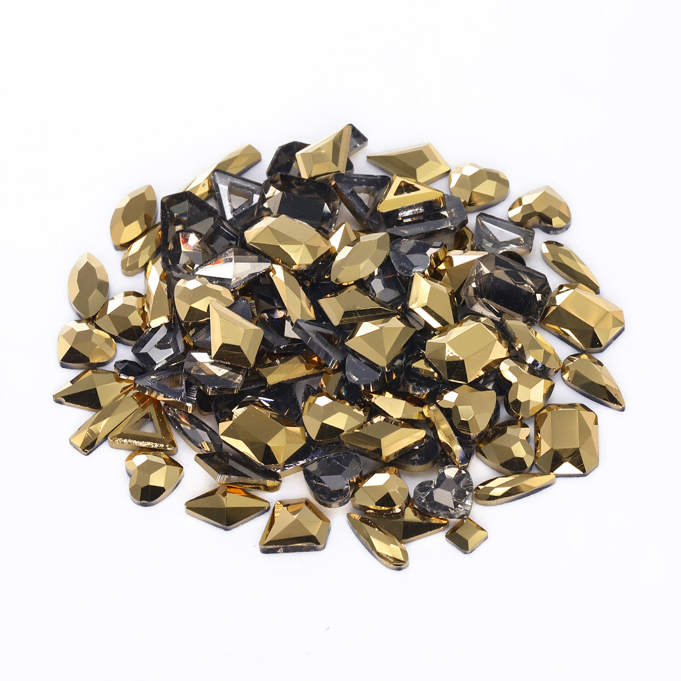 Mixed Shapes Aurum Flat Back Fancy Rhinestones For Nail Art WholesaleRhinestone