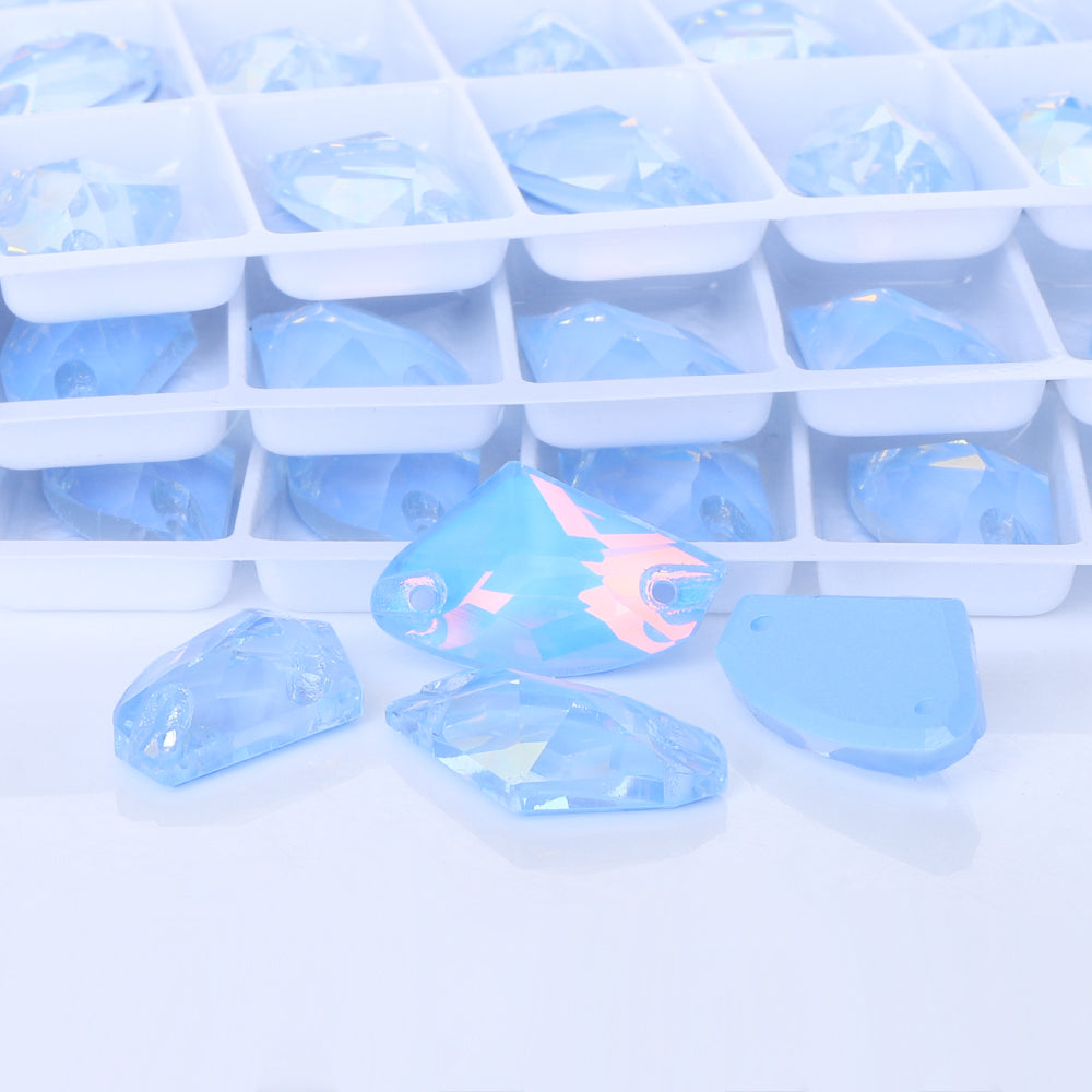 Light Sapphire AM Galactic Shape High Quality Glass Sew-on Rhinestones WholesaleRhinestone