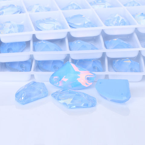 Light Sapphire AM Galactic Shape High Quality Glass Sew-on Rhinestones