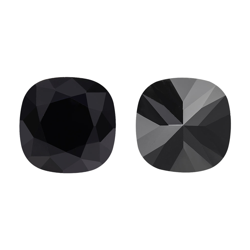 Jet Cushion Square Shape High Quality Glass Pointed Back Fancy Rhinestones WholesaleRhinestone