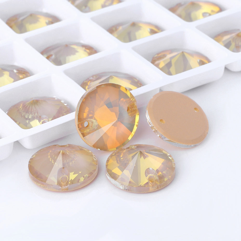 Silk AM Rivoli  Shape High Quality Glass Sew-on Rhinestones WholesaleRhinestone