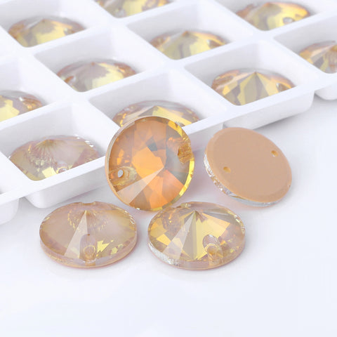 Silk AM Rivoli  Shape High Quality Glass Sew-on Rhinestones