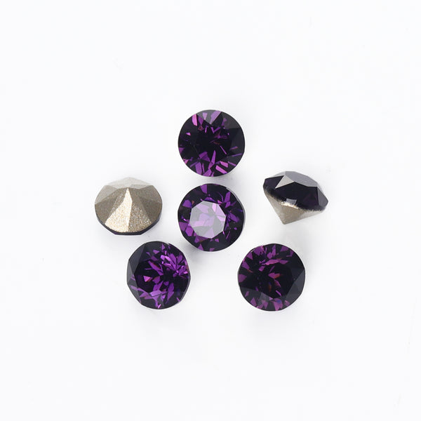 Amethyst XIRIUS Chaton Shape High Quality Glass Pointed Back Fancy Rhinestones WholesaleRhinestone
