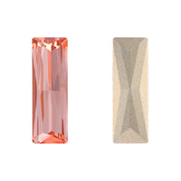 Light Peach Princess Baguette Shape High Quality Glass Pointed Back Fancy Rhinestones