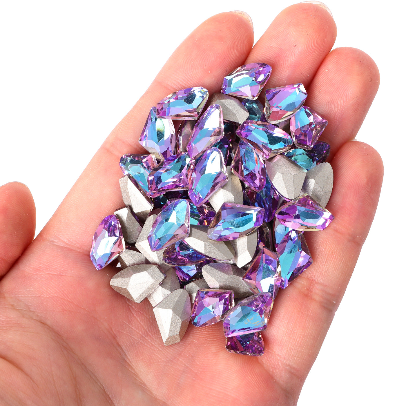 Vitrail Light Galactic Shape Glass Pointed Back Fancy Rhinestones Secondary image