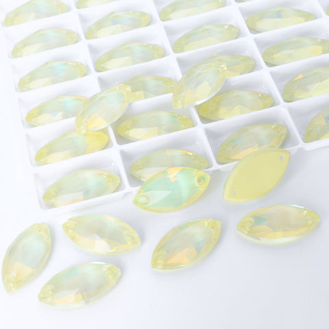 Jonquil AM Navette Shape High Quality Glass Sew-on Rhinestones