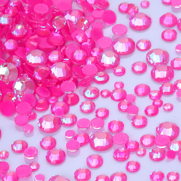 Mixed Sizes Mocha Shimmer Rose Glass Flat Back Rhinestones For Nail Art WholesaleRhinestone
