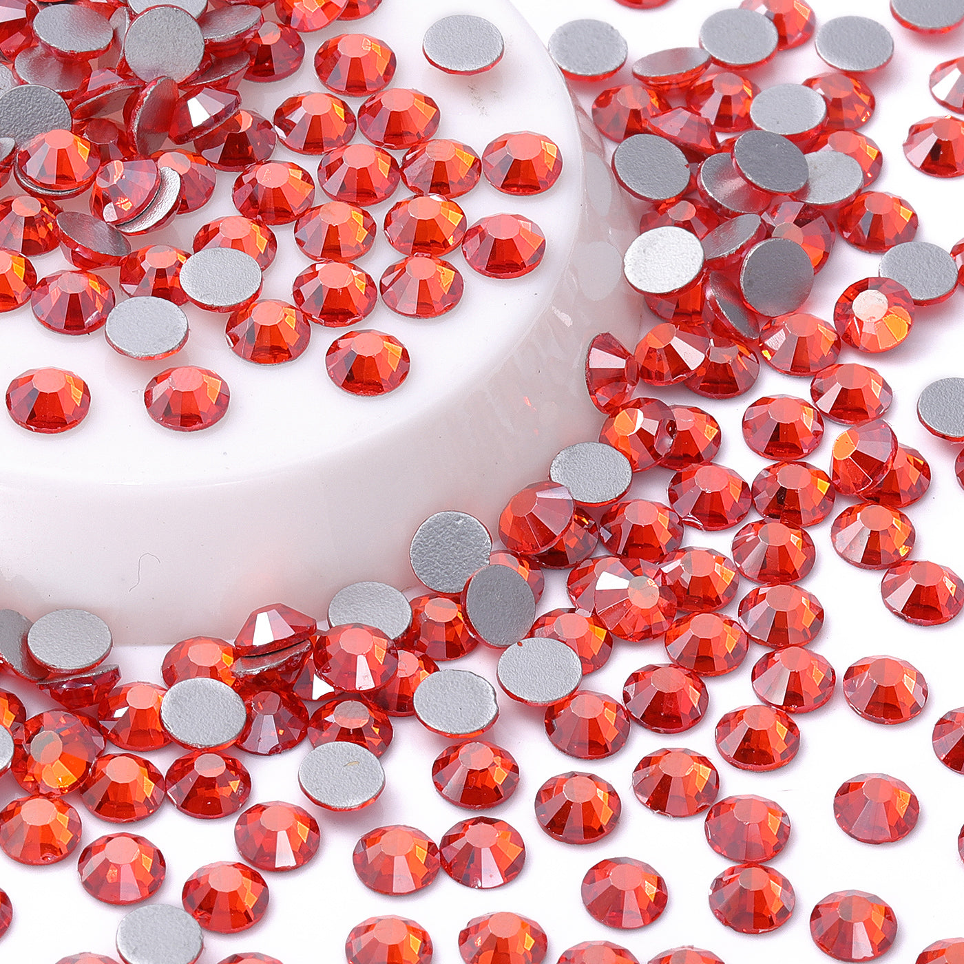 Stella arancione in vetro arancione sinestone shinestones posteriore