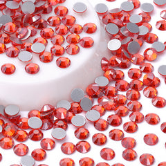 Stella arancione in vetro arancione sinestone shinestones posteriore