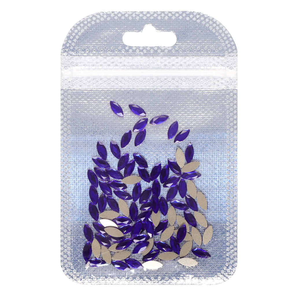 Navette Shape Sapphire Flat Back Fancy Rhinestones WholesaleRhinestone