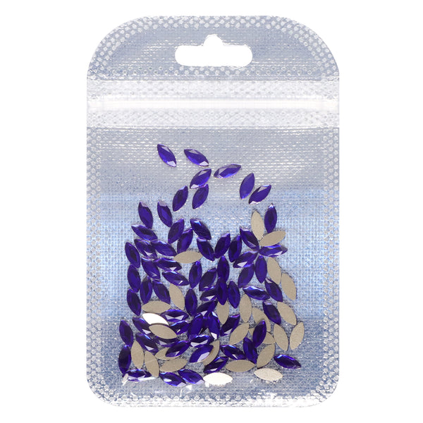 Navette Shape Sapphire Flat Back Fancy Rhinestones WholesaleRhinestone