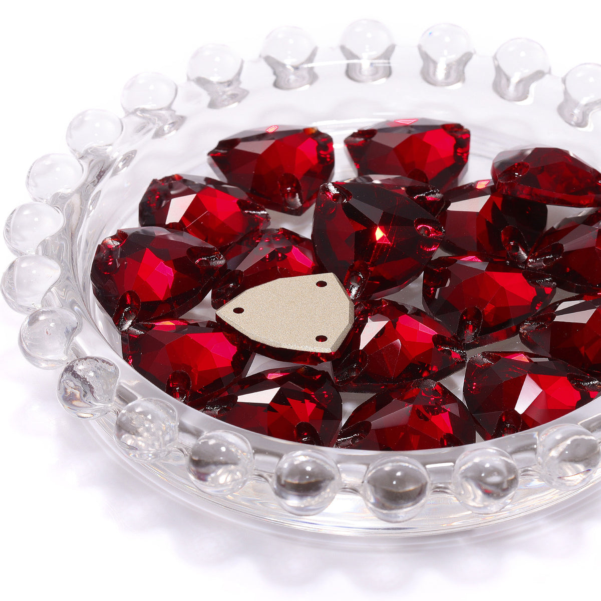 Siam Trilliant Shape High Quality Glass Sew-on Rhinestones WholesaleRhinestone