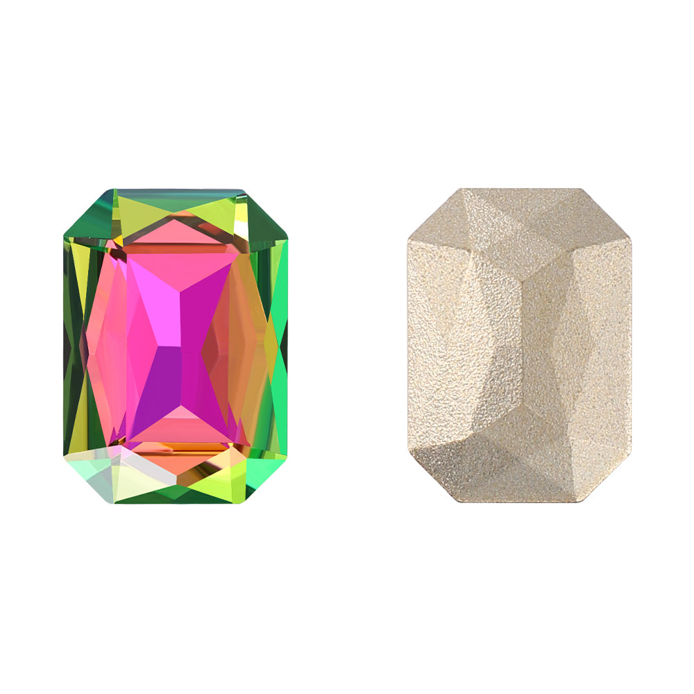 Vitrail Rose Thin Octagon Shape High Quality Glass Pointed Back Fancy Rhinestones WholesaleRhinestone Main image