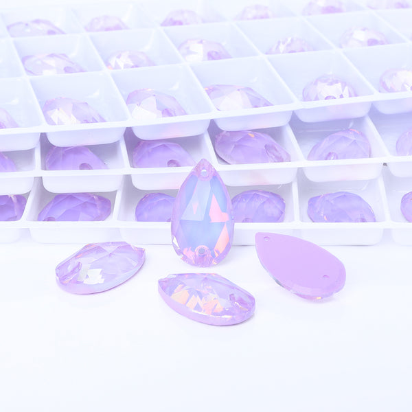 Lavender AM Drop Shape High Quality Glass Sew-on Rhinestones WholesaleRhinestone