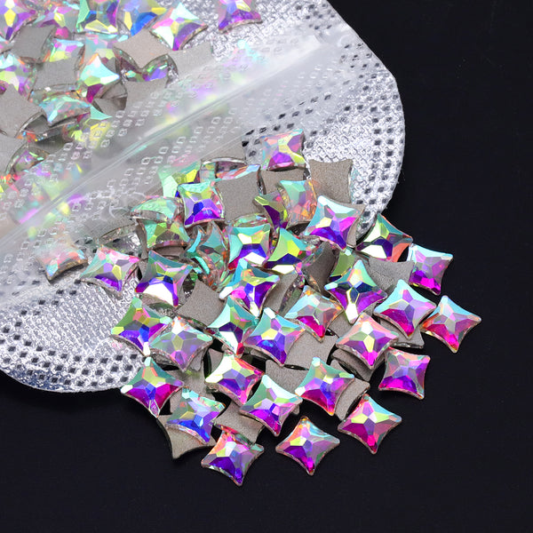 Starlet Shape Crystal AB Flat Back Fancy Rhinestones
