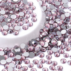 Sternlicht Amethyst Glass Flatback Strass Silber Rücken