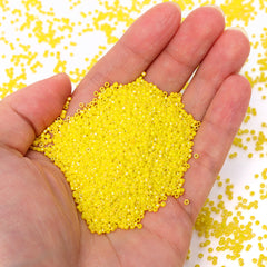 Opaque Rainbow Bright Yellow Color Hight Quality Glass Cylinder Seed Beads 1.6 MM Size BS1010
