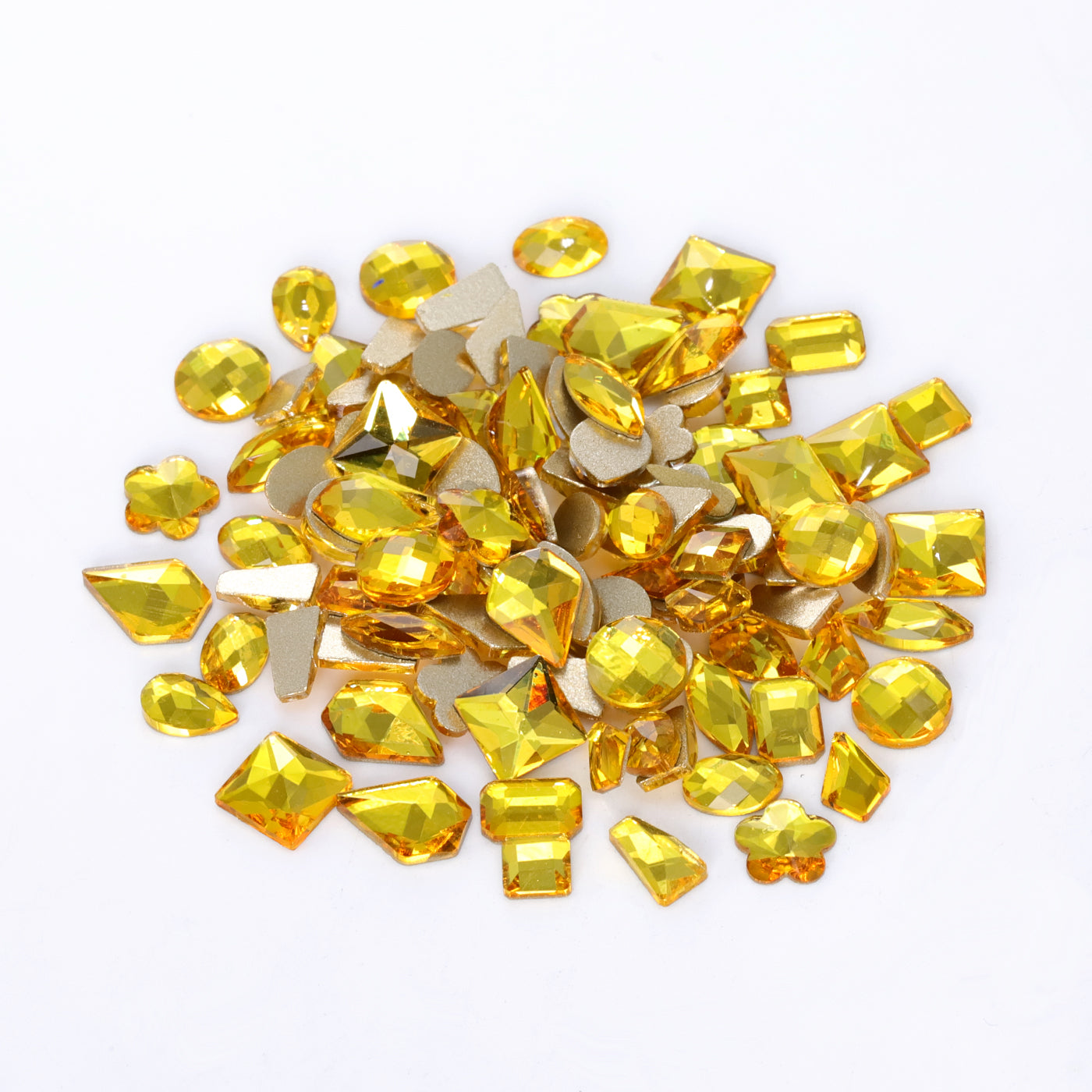 Mixed Shapes Citrine Flat Back Fancy Rhinestones For Nail Art WholesaleRhinestone