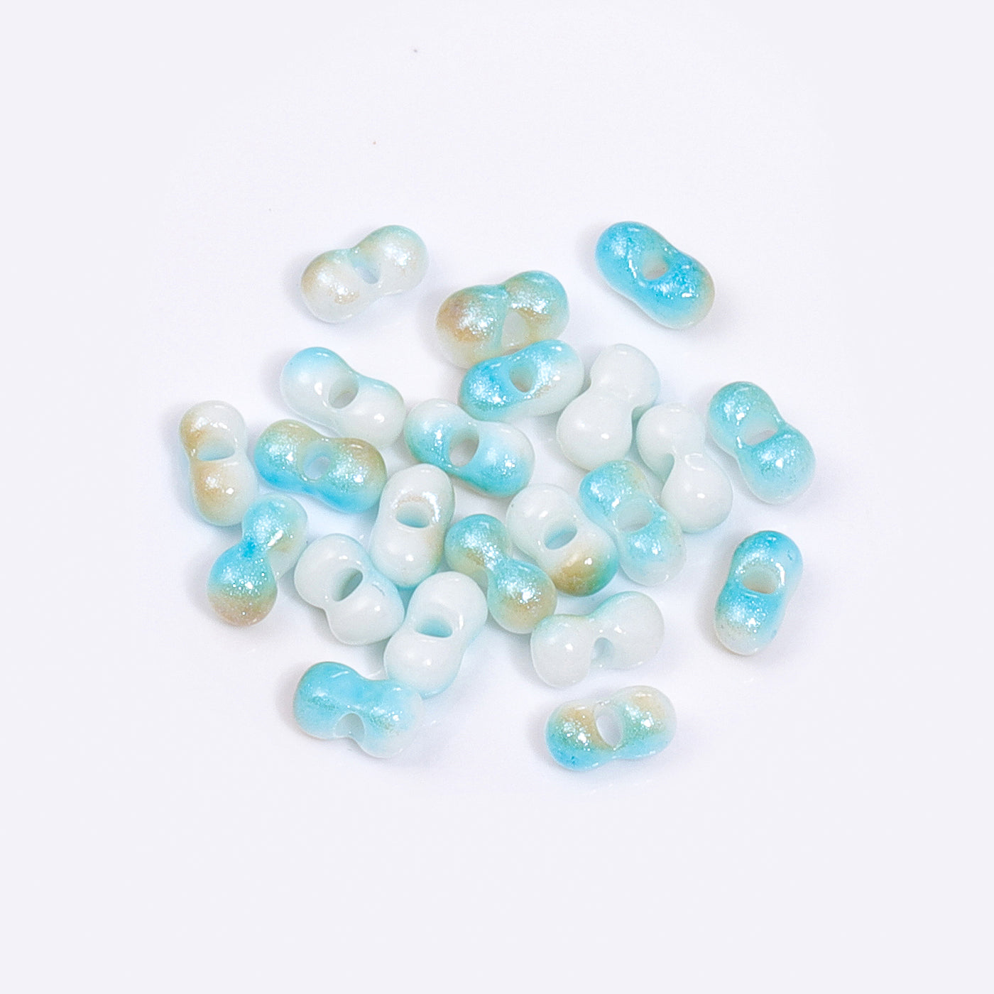 RNB004 Rainbow Effect Peanut Beads Shape Glass Seed Beads WholesaleRhinestone