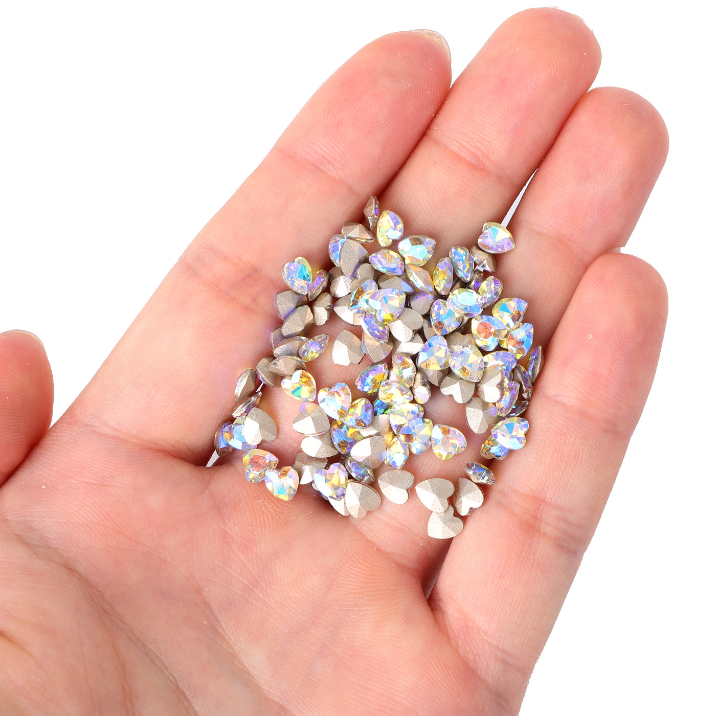 Paradise glans hjerteform glass spiss tilbake fancy rhinestones Secondary image
