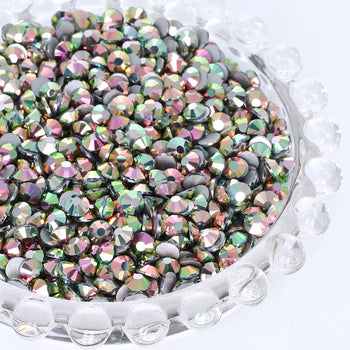 Galaxy Pink Glass FlatBack Rhinestones Silver Back WholesaleRhinestone