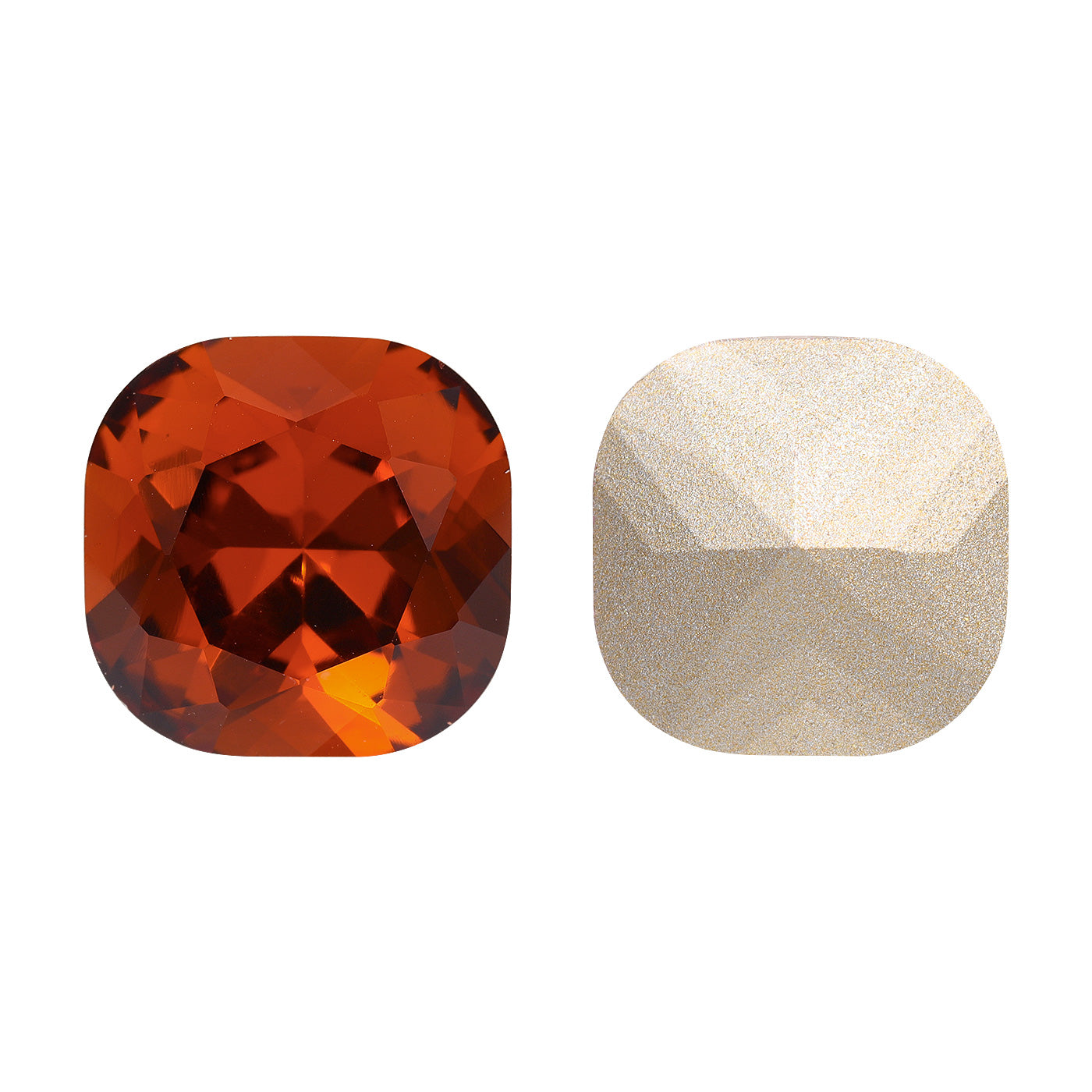 Tangerine Cushion Square Shape High Quality Glass Pointed Back Fancy Rhinestones WholesaleRhinestone Main image