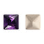 Amethyst Princess Square Shape High Quality Glass Pointed Back Fancy Rhinestones WholesaleRhinestone