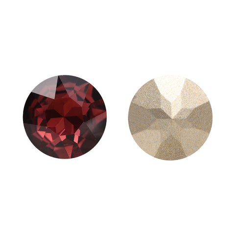 Burgundy Gemstone Flower Shape High Quality Glass Pointed Back Fancy Rhinestones WholesaleRhinestone Główne zdjęcie produktu