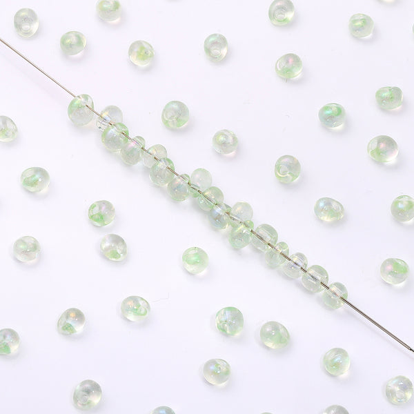 Various Colors Transparent AB Drop Shape Glass Seed Beads WholesaleRhinestone