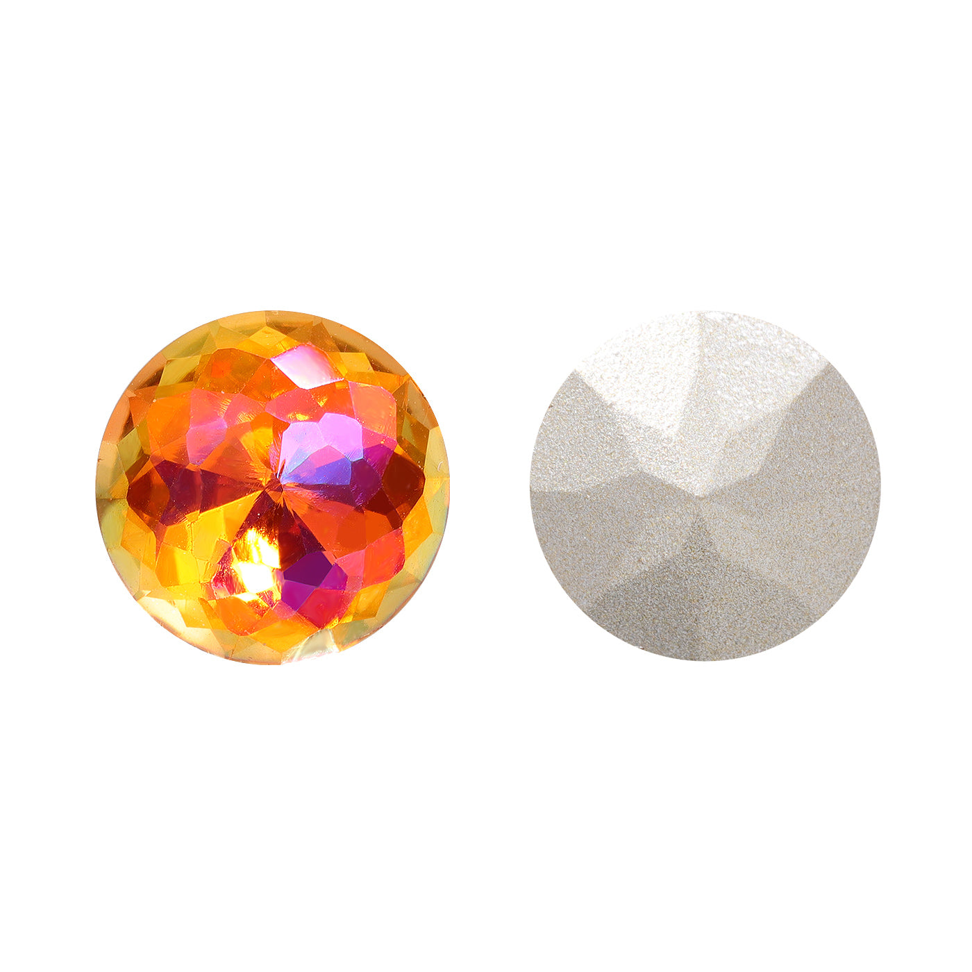 Astral Pink Dome Round Shape High Quality Glass Pointed Back Fancy Rhinestones WholesaleRhinestone 메인 이미지
