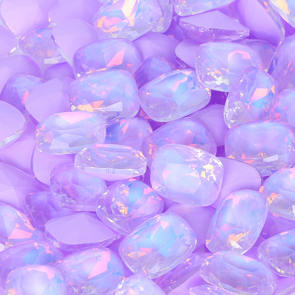 Light Purple AM Pillow Shape Glass Pointed Back Fancy Rhinestones WholesaleRhinestone Main image