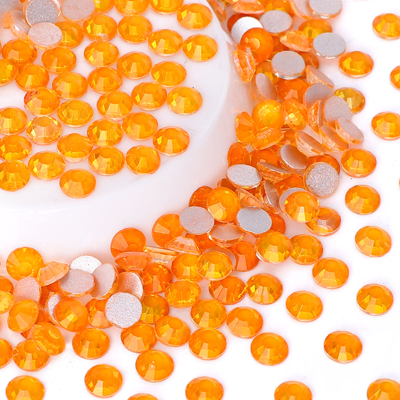 Flashing Sun Red Glass FlatBack Rhinestones Silver Back Secondary image