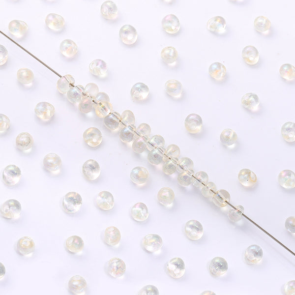 Various Colors Transparent AB Drop Shape Glass Seed Beads WholesaleRhinestone