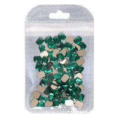 Octagon Shape Dark Green Flat Back Fancy Rhinestones WholesaleRhinestone