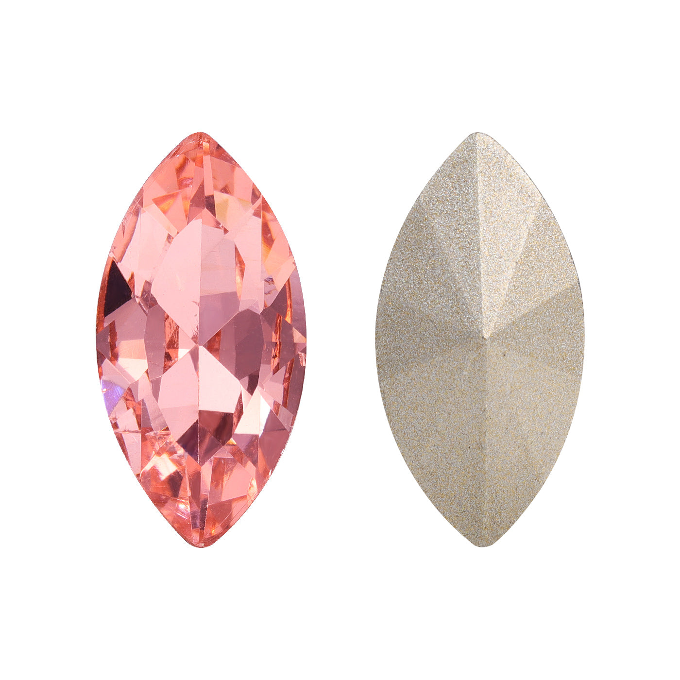 Light Peach Navette Shape High Quality Glass Pointed Back Fancy Rhinestones WholesaleRhinestone メイン画像