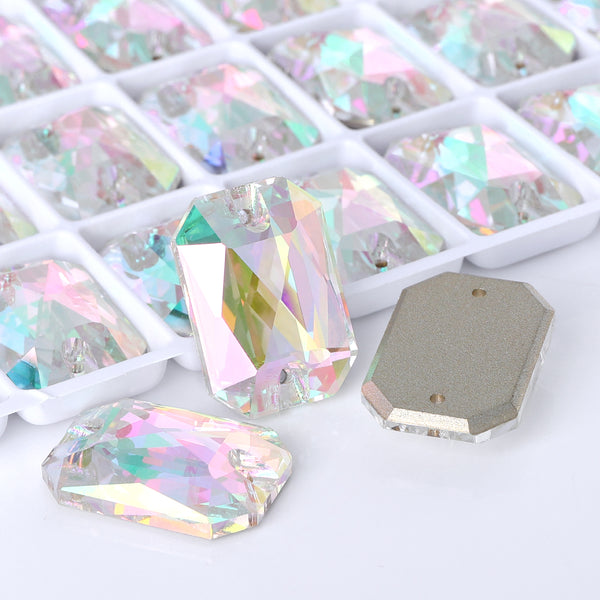 Crystal Phantom Octagon Shape High Quality Glass Sew-on Rhinestones WholesaleRhinestone