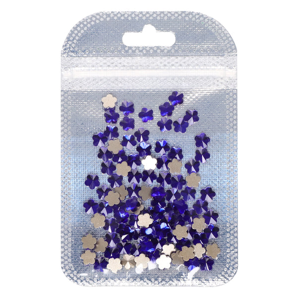 5 leaf plum blossoms Shape Sapphire Flat Back Fancy Rhinestones WholesaleRhinestone