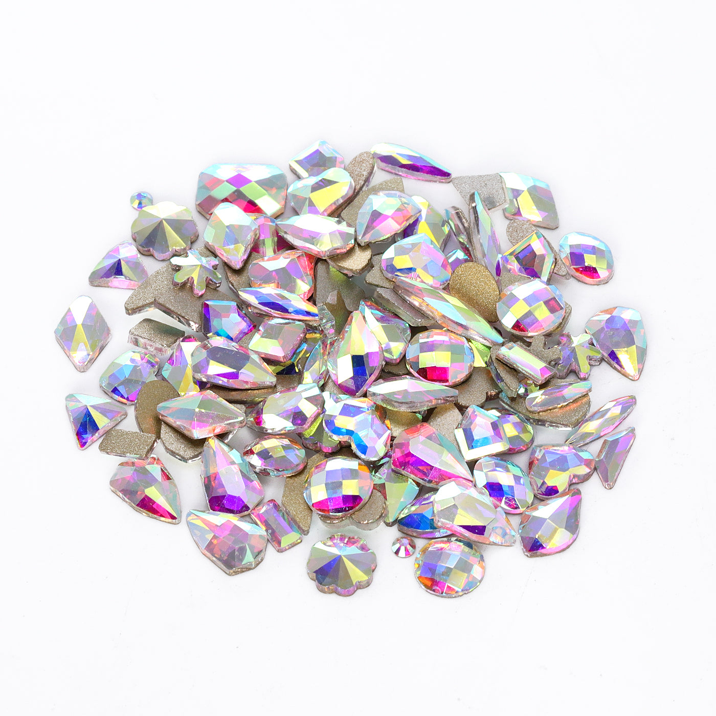 Mixed Shapes Crystal AB Flat Back Fancy Rhinestones For Nail Art WholesaleRhinestone
