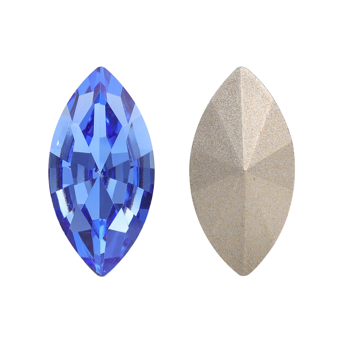 Light Sapphire Navette Shape High Quality Glass Pointed Back Fancy Rhinestones WholesaleRhinestone Main image